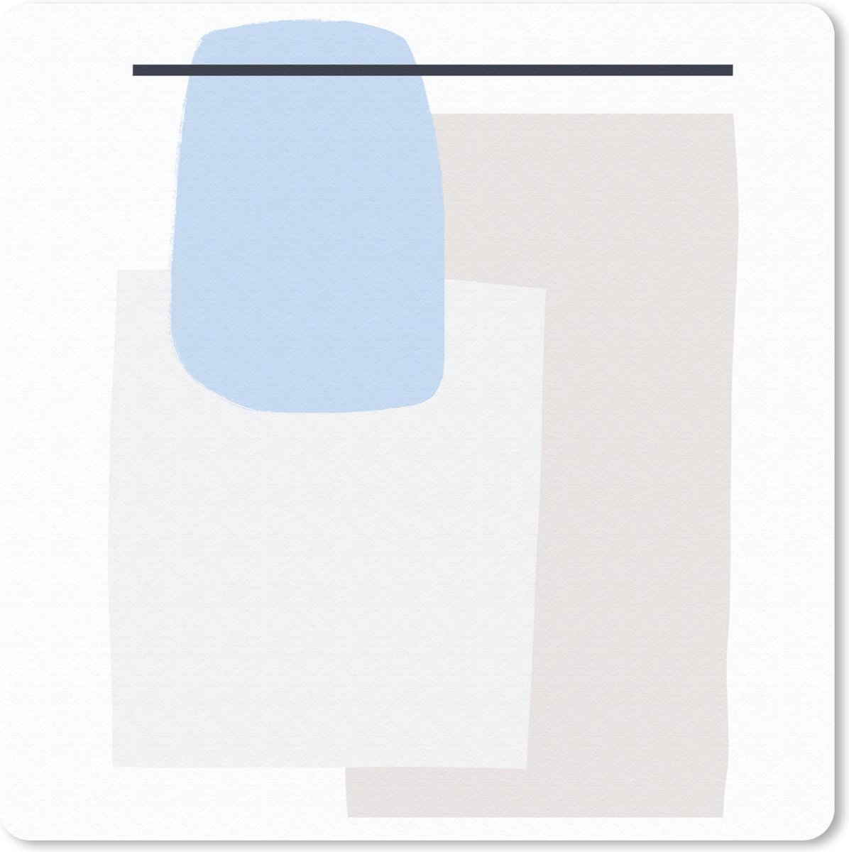 Muismat 30x30 cm - Mousepad Abstract - Geometrische vormen - Line art - Muismatten