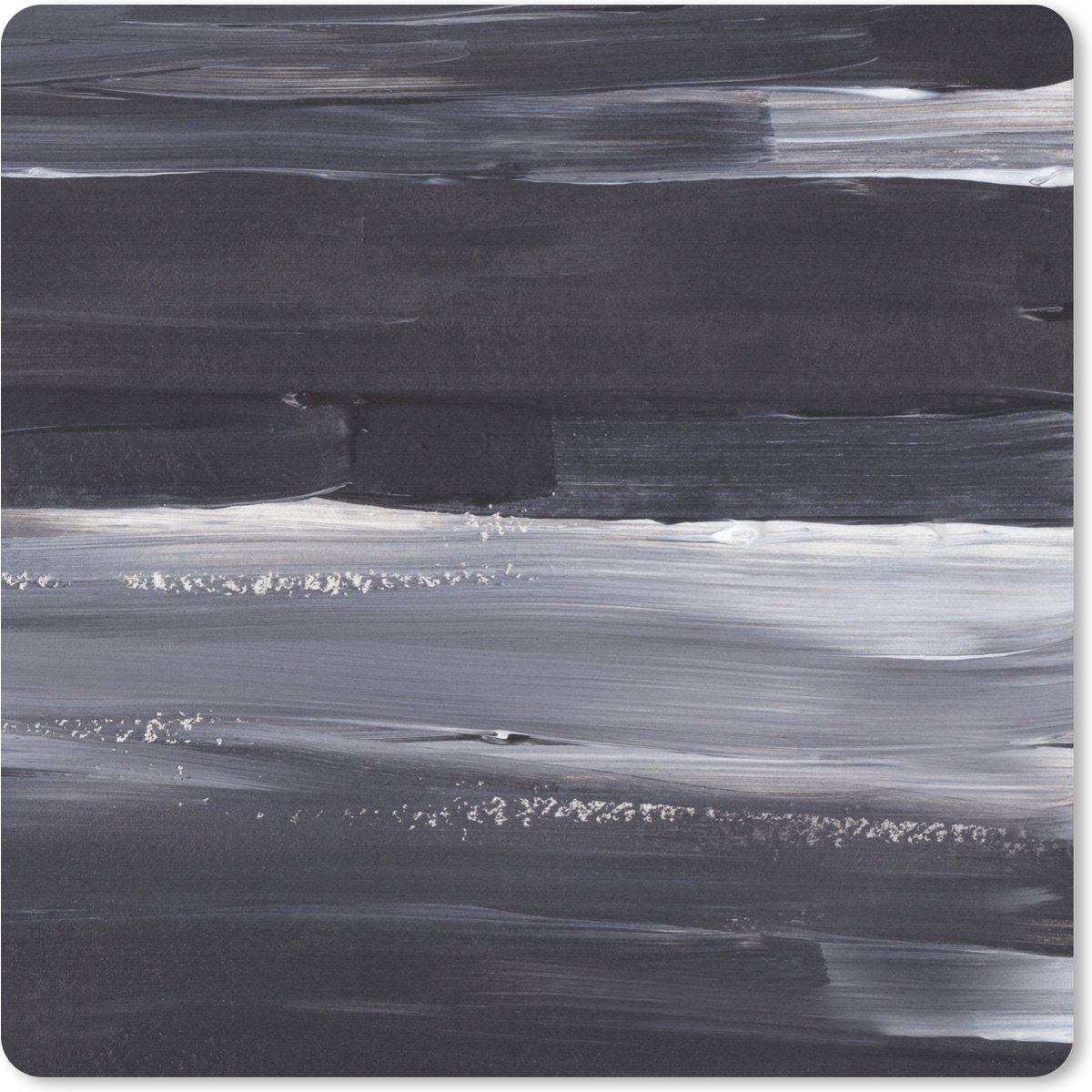 Muismat 20x20 cm - Mousepad Verf - Abstract - Zwart - Muismatten