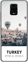 Geschikt voor Xiaomi Redmi Note 10 Lite hoesje - Luchtballon - Turkije - Zomer - Grijs - Siliconen Telefoonhoesje