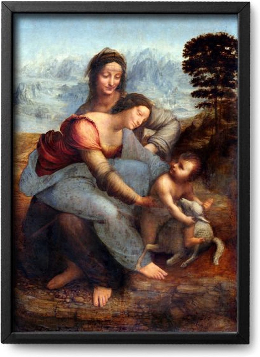 Poster Leonardo Da Vinci – A2 - 42 x 59,4 cm - Exclusief lijst