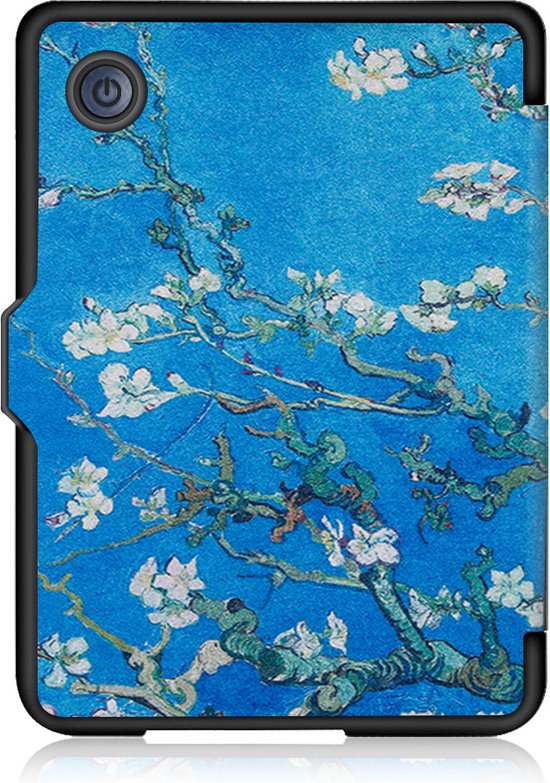 Lunso - Geschikt voor Kobo Clara 2E hoes (6 inch) - sleep cover - Van Gogh Amandelbloesem van Lunso — afbeelding 2