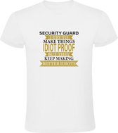 Security guard Heren T-shirt | idots | idioot | beveiliger | bewaker | werk | grappig | Wit
