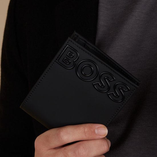 Hugo Boss BOSS Heren Billfold Portemonnee Kunstleer - Zwart | bol.com