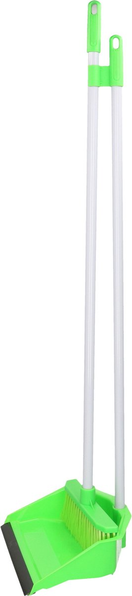 Goedkoopste Benson Camping/outdoor lange stoffer en blik op steel - groen - 87 cm - mariaset