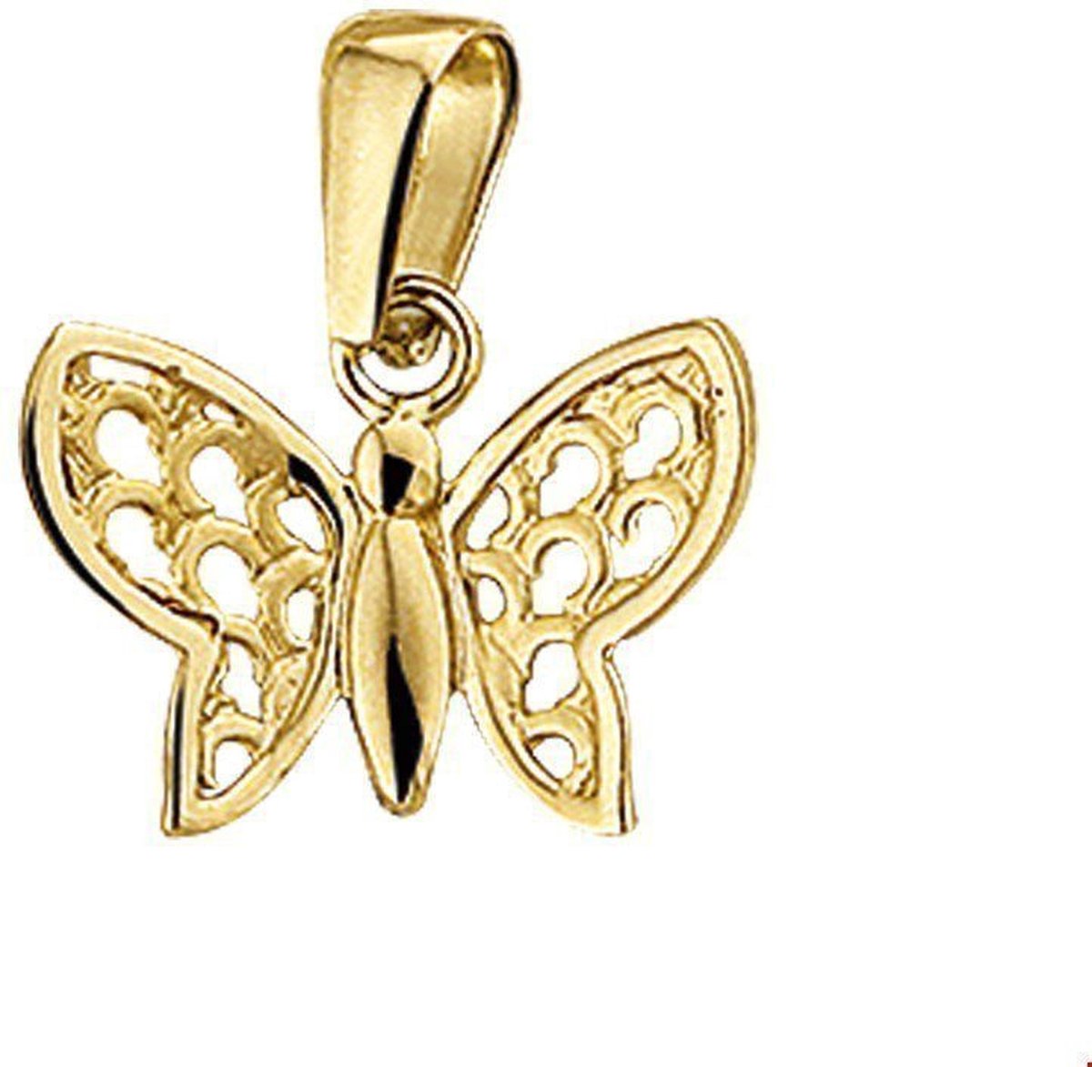 The Jewelry Collection Hanger Vlinder Poli/mat - Goud