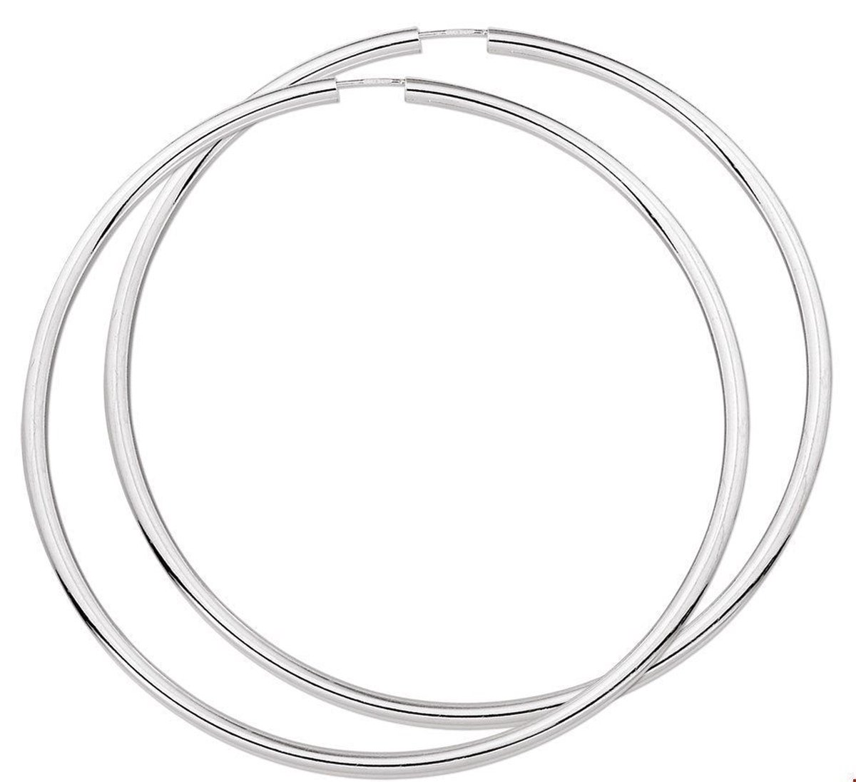 TFT Oorring Ronde Buis Zilver Glanzend 3 mm x 80 mm