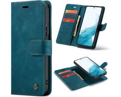 Casemania Hoesje Geschikt voor Samsung Galaxy S24 FE - Emerald Green - 2 in 1 Magnetic Book Case