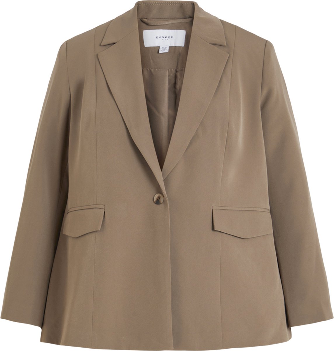 EVOKED VILA VIIVY NEW L/S BLAZER/CUR Dames - Maat 50