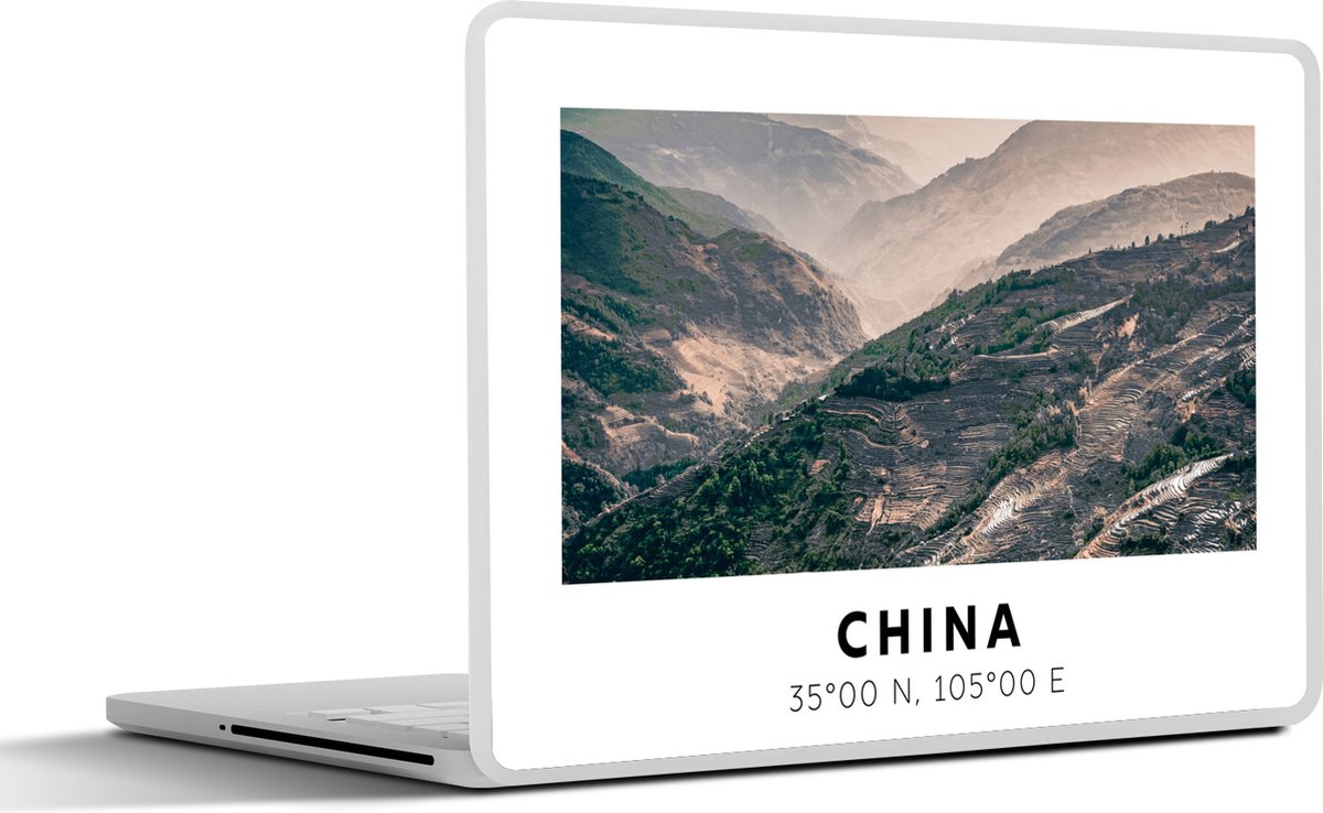 Laptop sticker - 14 inch - China - Bergen - Azië - 32x5x23x5cm - Laptopstickers - Laptop skin - Cover