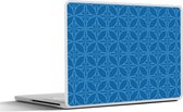 Laptop sticker - 15.6 inch - Kompas - Blauw - Patronen - 36x27,5cm - Laptopstickers - Laptop skin - Cover