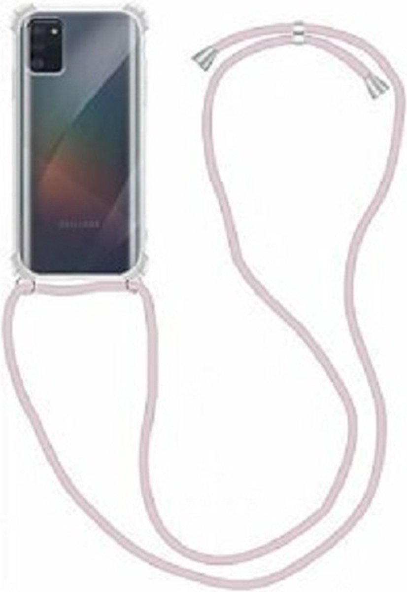 Samsung A41 Hoesje Met Koord Roze