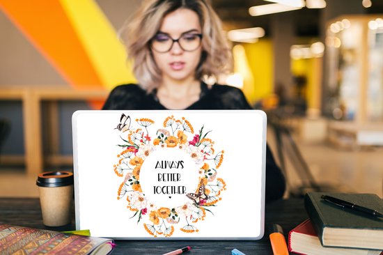 Sticker ordinateur portable - 15,6 pouces - Citations - Always mieux ensemble - Proverbes - Famille