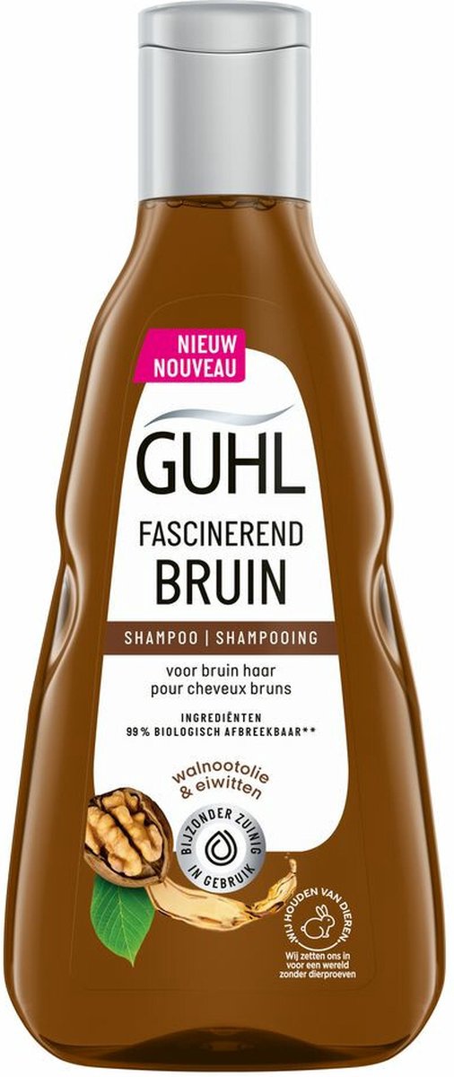 Guhl Shampoo Fascinerend Bruin - 4 x 250 ml - Voordeelverpakking