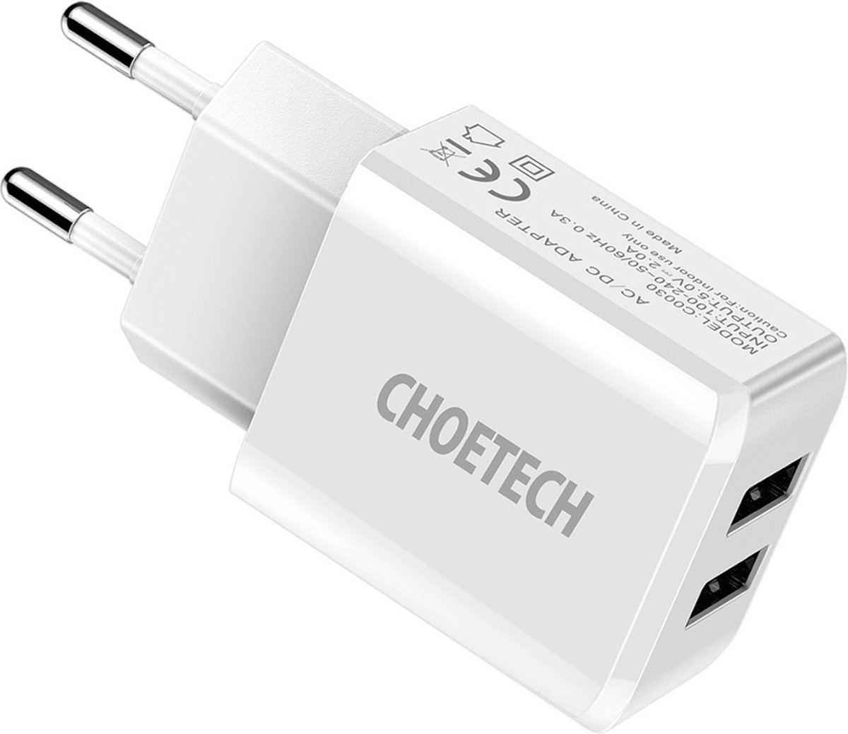 2 Port (Dual) USB Wall Charger 2*5V/2A (18 maanden garantie)