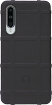 RUGGED SHIELD Rubber Bumper Case Hoesje Geschikt voor Y9s/ Huawei P Smart Pro - Zwart
