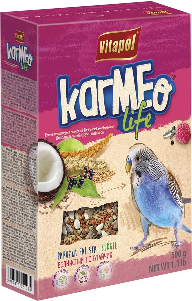 Vitapol Karmeo Life - Aanvullende Voeding - 500 g - Papegaai - Fruitaroma