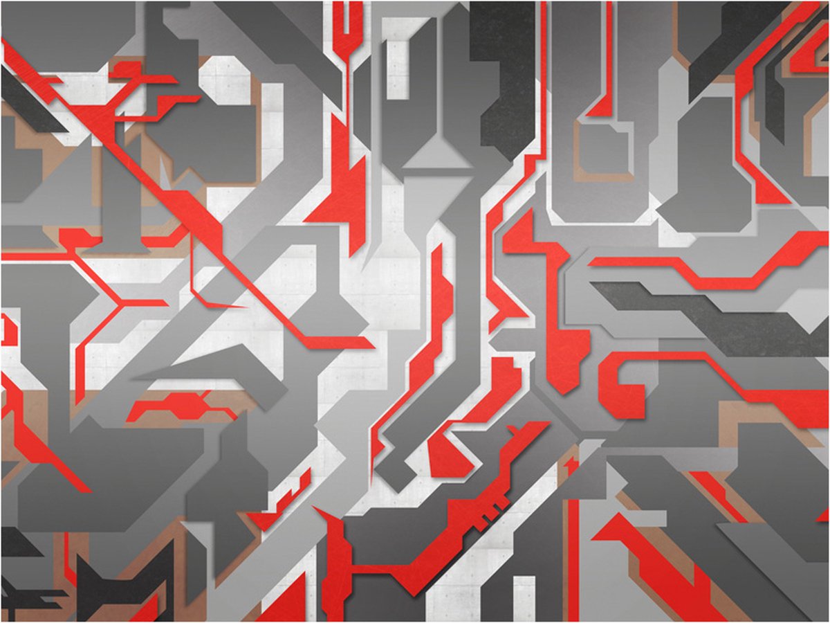 Fotobehang - Abstracte geometrische paden.