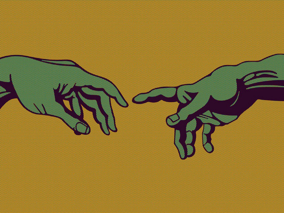 Fotobehang - Green touch.