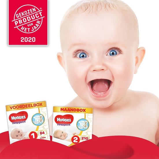 Huggies Couches - Newborn - Unisexe - Taille 2 (3 à 6 kg) X 210 pièces