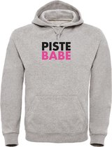 Te Taalkunde Boost Wintersport hoodie grijs XXL - Piste Babe - soBAD. | Foute apres ski outfit  | kleding... | bol.com
