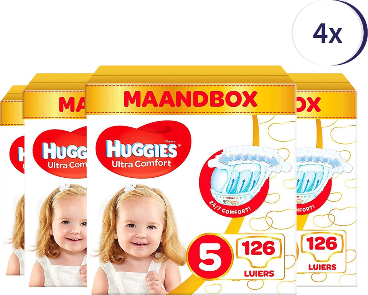 Huggies luiers Maat 5 (11 tot 25 kg) 504 stuks (12x42) Voordeelverpakking