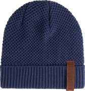 Knit Factory Jazz Gebreide Muts Heren & Dames - Beanie hat - Capri - Warme donkerblauwe Wintermuts - Unisex - One Size