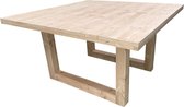 Wood4you - Table carrée bois Douglas 140Lx78Hx140P cm