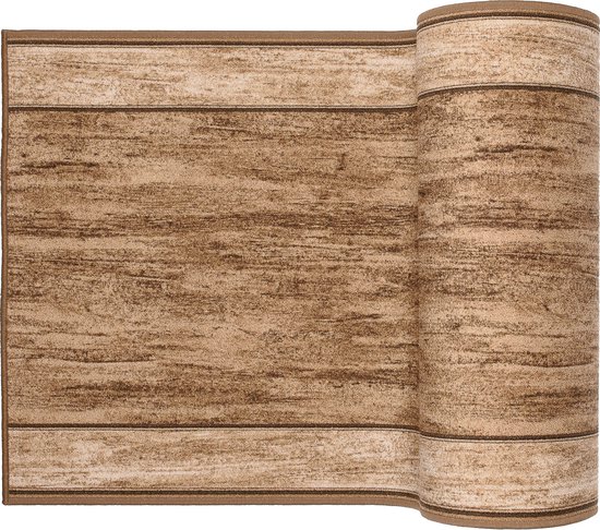 Tapiso Anti Slip Rubber Mat Beige Brown Corridor Rubber Mat Carpet Size- 100x500