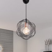 Hanglamp Hove E27 zwart en koperkleurig