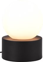 LED Tafellamp - Tafelverlichting - Torna Celda - E14 Fitting - Rond - Mat Zwart - Aluminium