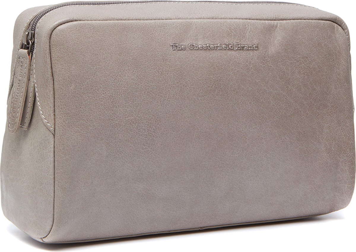 The Chesterfield Brand Leren Toilettas Lichtgrijs Marina
