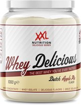 XXL Nutrition - Whey Delicious - Appeltaart - Wei Eiwitpoeder met BCAA & Glutamine, Proteïne poeder, Eiwit shake, Whey Protein - 1000 gram