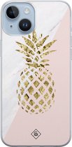 Casimoda® hoesje - Geschikt voor iPhone 14 Plus - Ananas - Siliconen/TPU telefoonhoesje - Backcover - Ananas - Roze