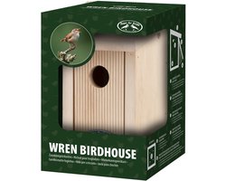 Esschert design - vogelhuisje - nestkast winterkoning - elzenhout - in cadeaudoos
