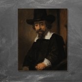 Wanddecoratie / Schilderij / Poster / Doek / Schilderstuk / Muurdecoratie / Fotokunst / Tafereel Portret van Dr Ephraïm Bueno - Rembrandt van Rijn gedrukt op Forex