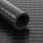 karatcommercial Rubber loper - Rubbermat - Circel - 3 mm - Zwart - 150 x 300 cm