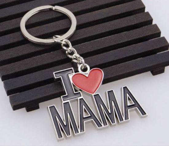 Knaak Sleutelhanger I Love Mama - Sleutelhanger Moeder - Moederdag Cadeau - Verjaardag Moeder