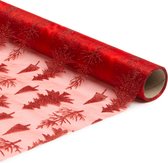 Kerst Tafelloper - 180 x 28 cm Tafelkleed Rood