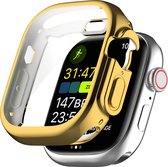 By Qubix Apple Watch Ultra TPU case - Volledig beschermd - Goud - Geschikt voor Apple Watch 49mm (Ultra) hoesje - screenprotector - Bescherming iWatch