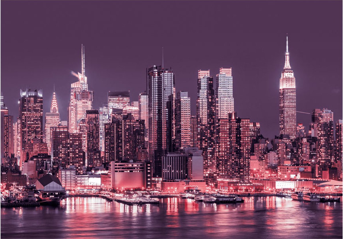 Fotobehang - NYC: Purple Nights.