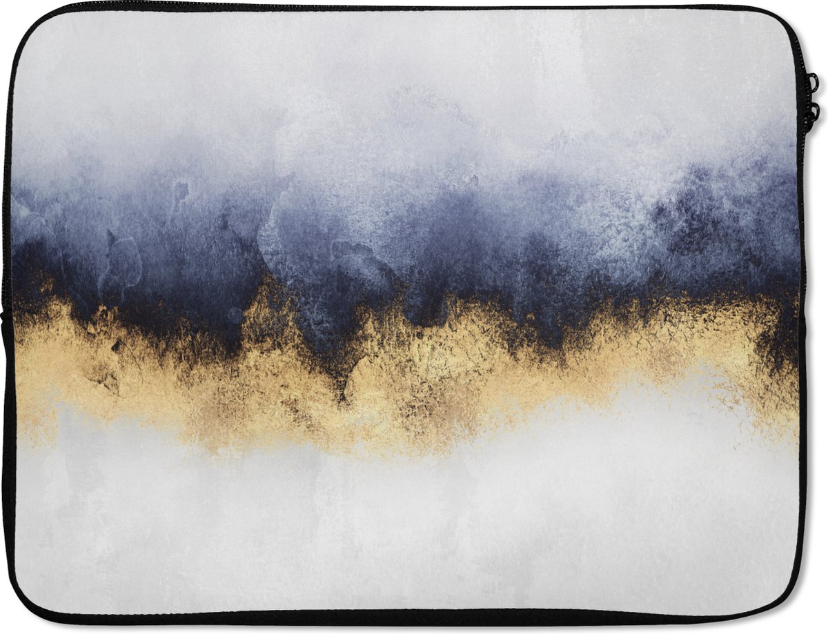 Laptophoes - Glitter - Goud - Abstract - Luxe - Laptop sleeve - Laptop - Laptop case - 15 6 Inch
