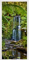 Deursticker Watervallen diep in de regenwouden van Victoria - 95x235 cm - Deurposter