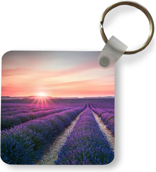 Porte-clés - Cadeaux - Lavande - Violet - Fleurs - Ciel - Plastique