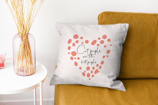 Coussins décoratifs - Oreillers Salon - 40x40 cm - Citations - Chats - Énonciations - Les Cat sont les meilleures personnes