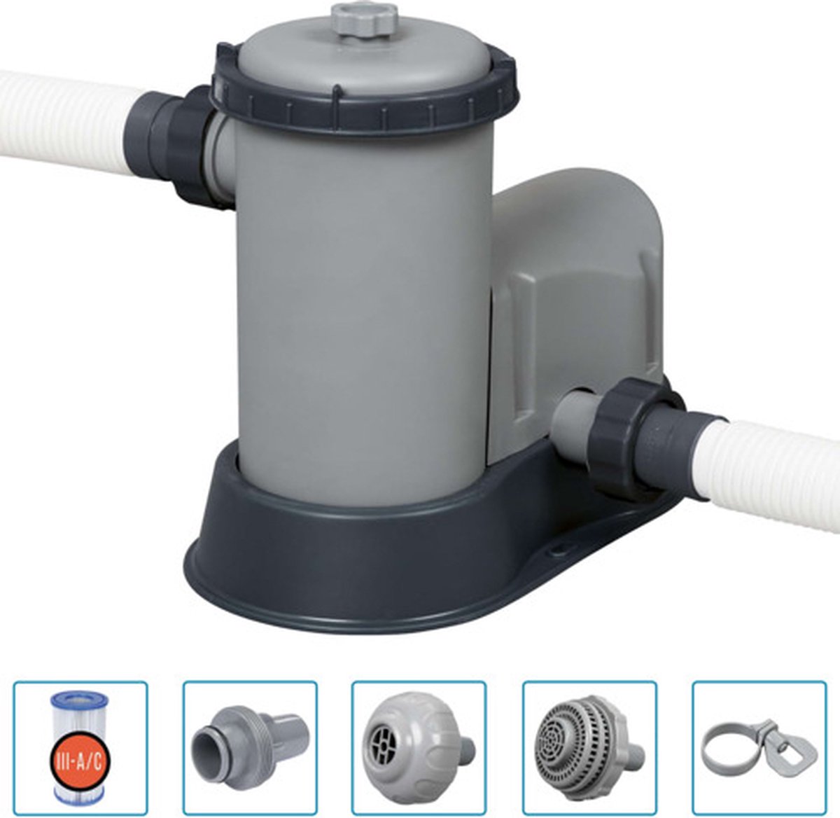 Bestway Power Steel pool set with filter pump - 549 x 274 x 122 cm - Rattan print
