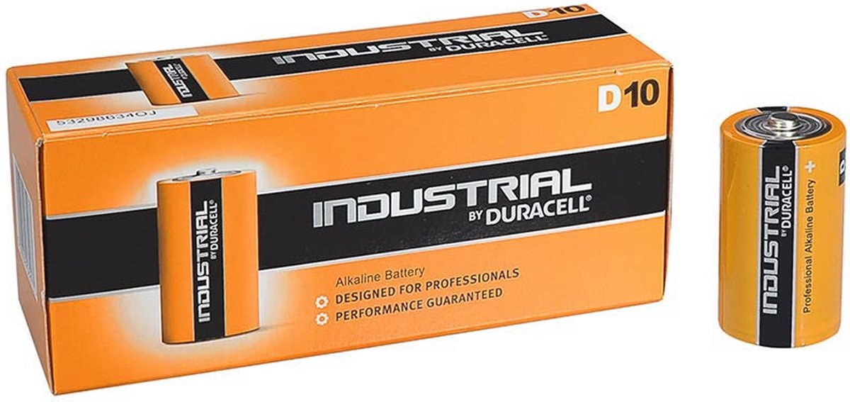 10-Pack Battetijen Duracell DCELL-D alkaline 1,5 Volt