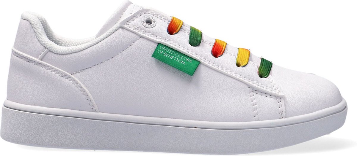 Benetton Label Multicolor Laces Lage sneakers - Leren Sneaker - Meisjes -  Wit - Maat 34 | bol.com