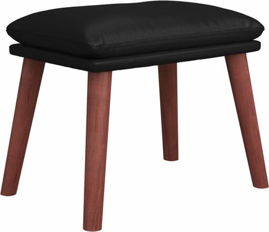 vidaXL Voetenbank 60x50x41 cm stof crèmekleurig - Voetenbankje