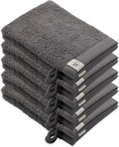 Walra Remade Washandjes 16x21 - set van 10 - Zware kwaliteit - Antraciet