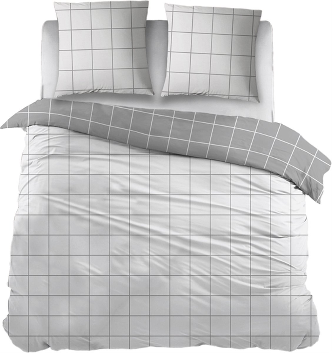Snoozing Ellemieke Dekbedovertrek - Eenpersoons - 140x200/220 cm - Grijs